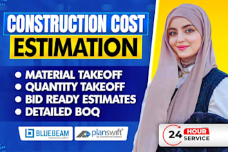 construction estimate, material take off, cost estimation