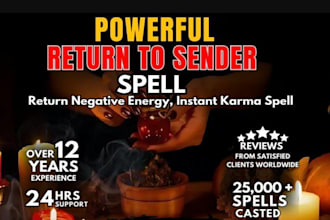cast powerful protection spell and return to sender spell