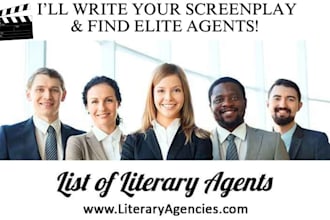 find elite agent for your screenplay movie script film script write query letter