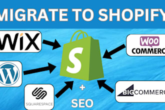 migrate transfer wix wordpress woocommerce square space to shopify store