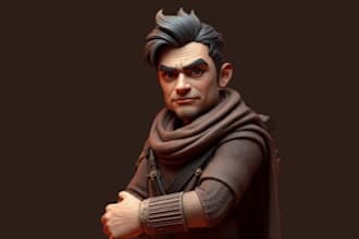 sculpt 3d mascot, 3d toy, 3d model, 3d head sculpting, 3d bjd for 3d printing