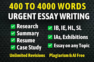 perfectly write urgent essay as an essay writer