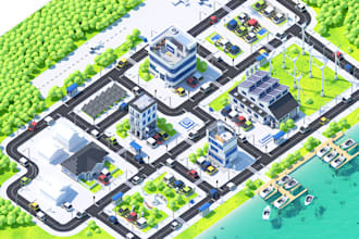 repurpose rooftop design,isometric 3d city map,enscape 3d rendering,streetscape