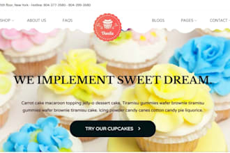 design restaurant cafe bakery website with online ordering e commerce website