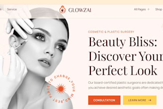 do aesthetic website, beauty, cosmetic and spa website, plastic surgery