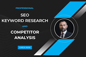 do profesional SEO keyword research and competitor analysis