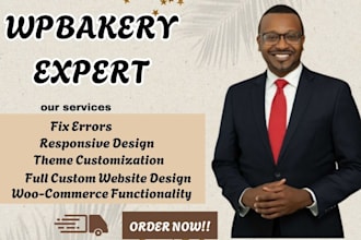 develop wordpresswebsite,blog with wpbakery,divi,elementor pro and fixes issues