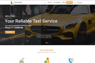 build taxi booking website, limousine and chauffeur website