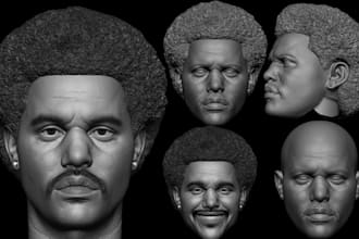 sculpt realistic 3d head, 3d bust, 3d face, 3d full body model, 3d printing