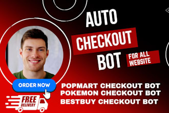 build popmart checkout bot, pokemon checkout bot, bestbuy bot, tiktok live bot
