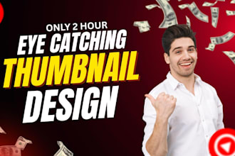 design attractive youtube thumbnail in 2 hours only