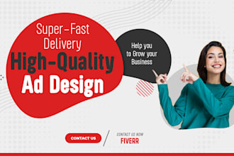 design high converting banner ads in 2 to 12 hours for google, facebook, social