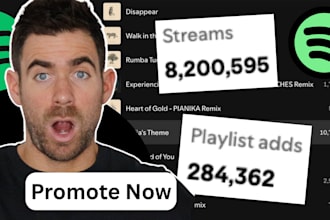 do spotify music playlist promotion, boost spotify music plays and streams