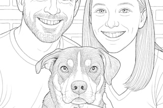 turn your photo into a custom coloring book page