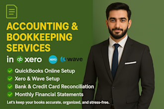 do quickbooks,xero and wave cleanup, setup and reconcilliation