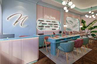 design 3d hair salon, showroom, retail store, boutique 3d spa nail salon render