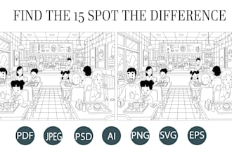 draw spot the difference picture or your kdp business