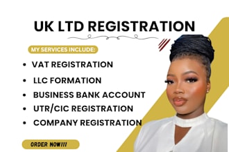 uk ltd registration, cic registration llp registration, utr, eori and vat number