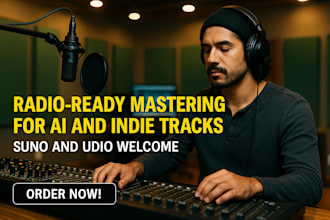 do radio ready mastering for ai and indie song suno and udio welcome