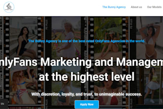 create onlyfans agency website modelling website