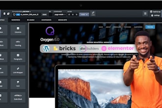 build responsive wordpress website with oxygen builder, elementor, divi bricks