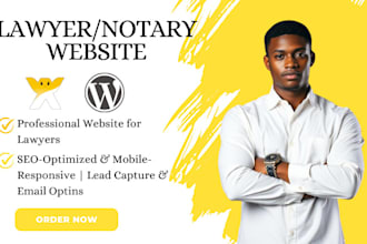 build lawyer website, attorney, law firm, notary website on wix or wordpress