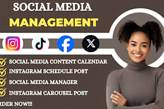 create social media content calendar, schedule post for your ig, tiktok and fb