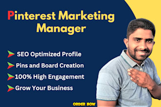 manage pinterest account with SEO optimized pins and boards
