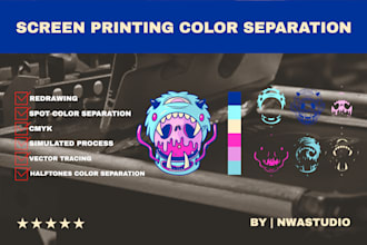 do color separation vector artwork screen printing