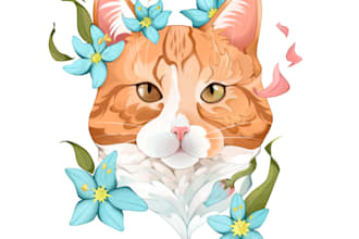 draw a custom portrait of your pet, cat, dog, or any animal