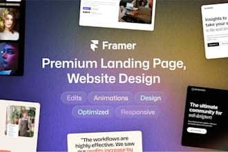 create professional framer landing page, responsive website