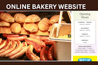 build 72hrs irresistible online bakery website cupcake pastries shopify store