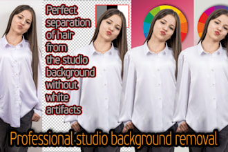 do studio quality png model with perfect edges