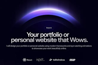 build a dynamic and animated portfolio or personal website