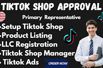 be USA primary business representative to get tiktok shop approved for non USA