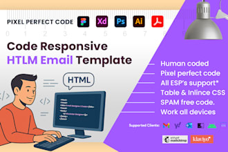 code responsive HTML email template