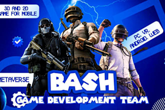do 3d and 2d game for mobile, pc VR android web IOS, metaverse, using unity