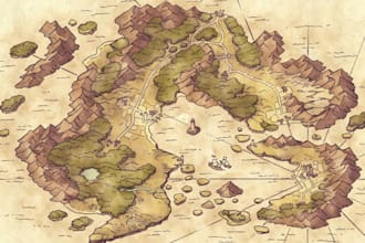 design  fantasy map illustration  rpg map dnd map city map event map game map