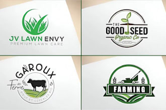 design agriculture, landscaping, farm and nature logo