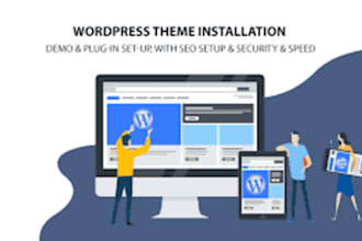 set up your wordpress theme or any plugins for you