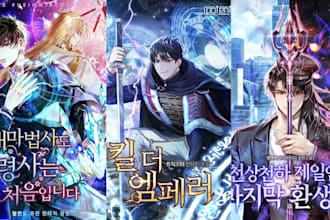 design webtoon book cover light novel manga anime art manhwa ebook cover