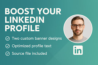 create a professional linkedin banner and profile text to boost your career