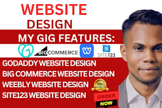 create big commerce godaddy weebly site123 to design or redesign your website