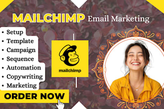 setup mailchimp automation, design mailchimp templates mailchimp email marketing