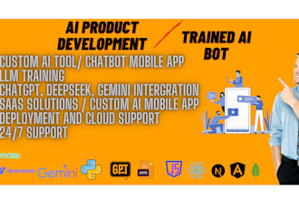 develop custom ai website, ai saas, ai chatbot, ai software or solution