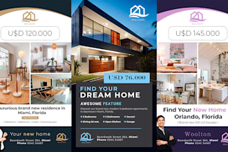 design social media ads and post for real estate businesses