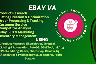 ebay product listing, SEO optimization and research
