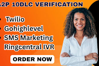 set a2p 10dlc for twilio, gohighlevel ensure SMS marketing tcr ringcentral IVR