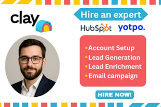 setup clay, clay com, yotpo, hubspot, data enrichment, CRM