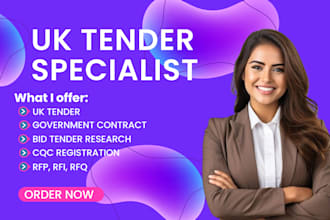 win UK tender, write bid proposal, rfi, rfq, rfp, government contract